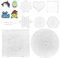 8 Stück Bügelperlen Steckplatte, Stiftplatte für Bügelperlen, Bügelperlen Platten, Steckperlen Platte Set, Groß Bügelperlen Vorlagen, Transparente Steckplatten mit 1 Weiße Pinzette (A)