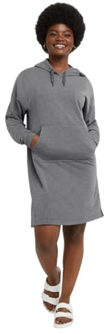 Hanes Women's Originals Plus Size Hoodie Dress, Cozy Fleece Plus Dress, Relaxed Fit, 36