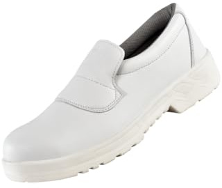 Ergos Lausanne V S2 SRC | Chaussures de Sécurité Type Mocassin | Idéale pour L'Agro-Alimentaire, La Restauration, Les Laboratoires | Mixte | Blanc | 42