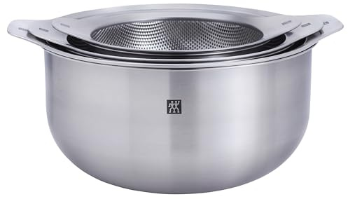 ZWILLING Prep 6-pc Brushed Stainless Steels Nesting Bowls & Strainers Set