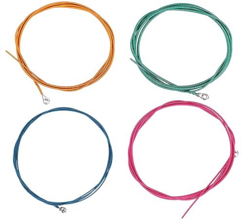 Cuerdas para bajo eléctrico, 1,16 mm, 1,44 mm, 2,0 mm, 2,54 mm Cuerdas para bajo eléctrico Cuerdas para bajo eléctrico de 4 cuerdas, afinación y sensación