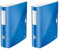 Leitz Qualitäts-Ordner 180° Active WOW, A4, Breit, Abgerundeter Rücken, 8,2 cm breit, Gummibandverschluss, Leichtes Polyfoam, Plastik-Ordner, WOW Serie, Blau, 11060036 (Packung mit 2)