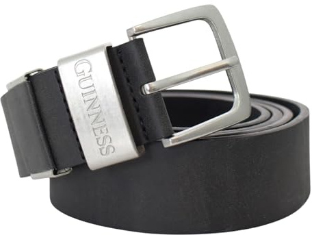 Guinness® Adjustable Leather Lined Belt – Genuine Licensed Men’s Belt, One Size Fits All (S to 2XL), Custom Cut for Perfect Fit, Premium Quality Gift for Him
