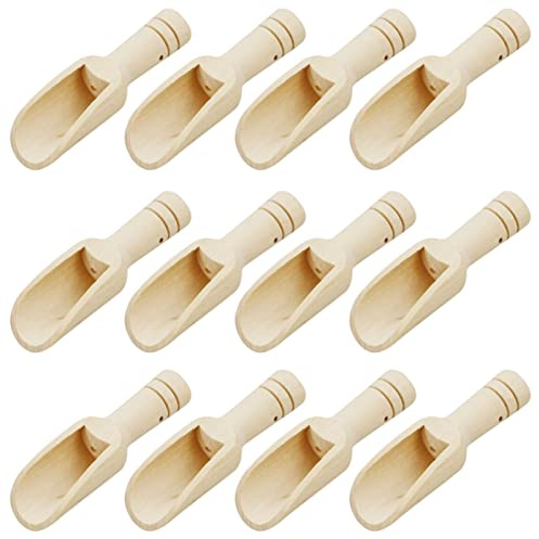 12 Piezas Juego Cucharas Sal Madera pequeñas con Agujeros, Reutilizables Mini Cucharas Madera,Práctica y decorativa Cucharas,Ecológicas Cucharas,para frijoles, azúcar, sal