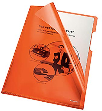 Bene Klarsichthüllen A4, orange/205000 PVC 150my Inh.100