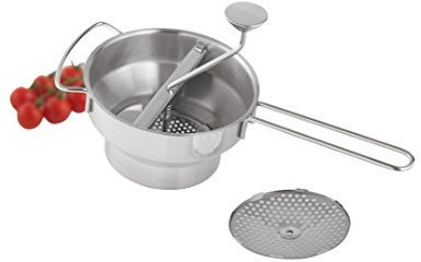 Gemüse/Obstmühle Passiermaschine Passiergerät 2 Siebeinsätze Edelstahl