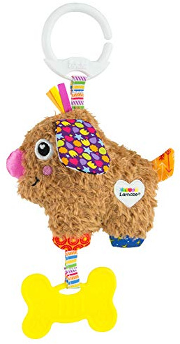 Lamaze Babyleksak Pippin, hund Mini Clip & Go, den högkvalitativa småbarnleksaken. Den pipande greppningen främjar motorik och är den perfekta barnvagnsleksaken och gosedjuret