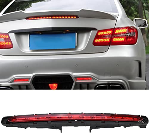 Qiilu 12V LED Tercera luz de freno Luz trasera Luz de freno Luz trasera para clase E W211 03-09 OE: 2118201556 2118200156 150087002 Rojo y negro
