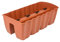 PAFEN Blumenkasten - 58,5 x 28,5 x 20,5 cm - Balkonkasten Topf Geländerkasten Blumentopf 18L Kunststoff, Terrakotta