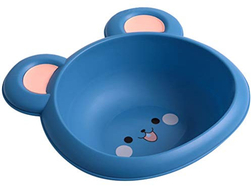NUOBESTY Bañera para Bebe Lavabo para Ni?os Bebé de Dibujos Animados Lavabo Portátil para Lavar El Hogar Cuenco de Cocina Aire Camping Organizador de Ba?o Azul Bañera De Recién Nacido