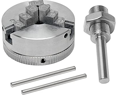 BOROCO Mini Lathe Chuck, Z011 Three Jaw Self-Centring Chuck M12x1, Woodworking and Metal Turning, 10–35mm Clamping Range