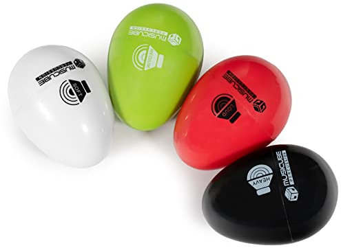 MUSICUBE Egg Shakers Professional 4-Tones Percussion Plastic Egg Shakers Instrument Set (Soft, Medium, Loud, Heavy) for Educational Classroom Teaching, Party Supply, Music Band…