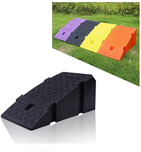 CEEBUS Rampe Fauteuil Roulant Rampe de Seuil Légère, Haute 16/20Cm, Plastique, Jaune/Violet/Noir/Orange, 45*25*20cm