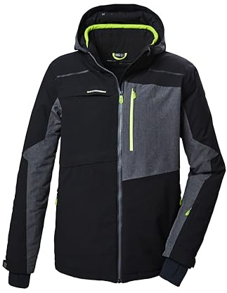 killtec Herren Skijacke/Funktionsjacke mit abzippbarer Kapuze und Schneefang KSW 71 MN SKI JCKT, schwarz, M, 41960-000