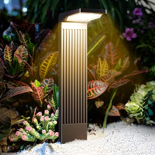 Solarlampen für Außen Garten 4 Stück, Helle 60LED Solarleuchten für Außen IP65 Wasserdicht, Warme & Kühle Solar Wegbeleuchtung mit 4 Modi, Solar Gartenleuchten für Einfahrt Rasen Terrasse Deko Hof