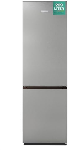 Heinrich´s Kühlgefrierkombination 269 Liter, Kühlvolumen 198L, Gefrierfach 71L,LED Beleuchtung,Kühlschrank Türanschlag wechselbar, leise 39dB,große Tiefkühlboxen, 7 Temperaturstufen, (inox)