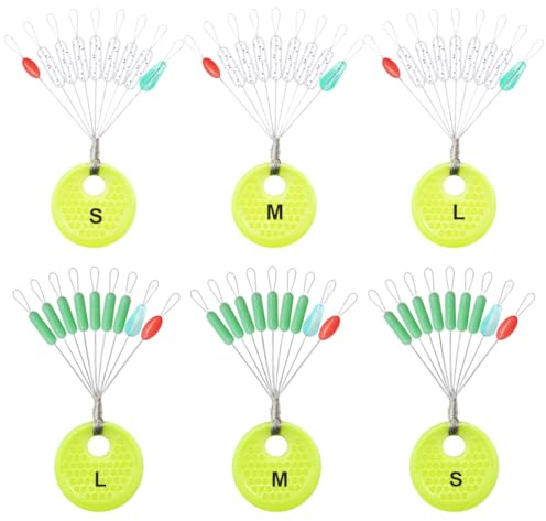 WUSJCOF 108 STK Gummistopper Angeln,Gummiperlen,Kleine Schnurstopper,Forellen Stopper,Sinker Stops Oval (für 0,1–0,43mm Linie)