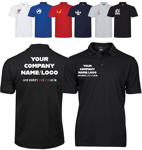 Varsany Custom Workwear T-Shirt – Personalised Uniform Polo Shirts for Men & Women, Unisex Tops for Business or Trades Black