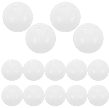 Mikinona 30stücke Rasselkugeln für Babyspielzeug Weisse Geräuschmacher-einsätze Kunststoff Quietschglocken für DIY Spielzeug Reparatur und Handgemachte Rasselspielzeuge