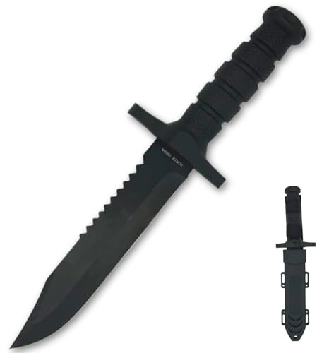 Generico Coltello Survival Outdoor Professionale – Lama Affilata per Bushcraft e Campeggio – Impugnatura Antiscivolo Ergonomica – Fodero Rigido per Trasporto Sicuro - Modello 03