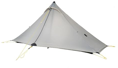 3F UL Gear Blue Mountain 1PRO Ultralight Portable Tent for 1 Person,20D Silpoly Waterproof Single Layer Tent for Outdoor Camping,Climbing,Backpacking,Hiking (Grey, 3 Season)