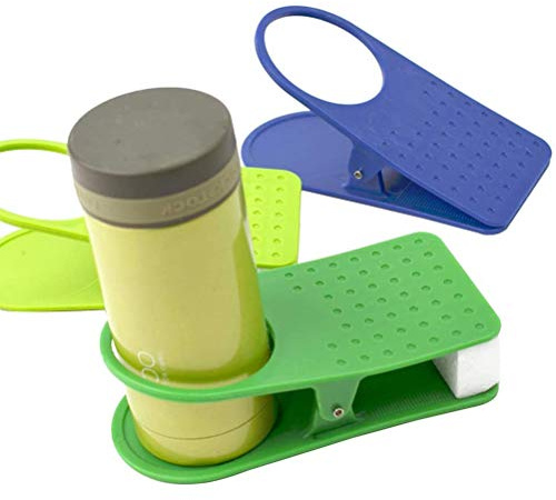 Portabicchiere a Clip, Set da 4 Pezzi, portabicchiere Multifunzione con Clip per Bere Acqua e caffè.