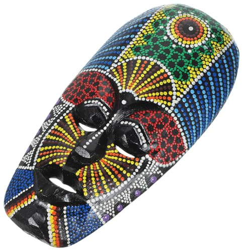 KHBUAB Máscara Tribal Decorativa Africana de Madera Tallada, Adorno Único para Decoración de Pared Estilo Artístico y Patrón Delicado, Adecuado para Obsequio Estilo Varios estilos