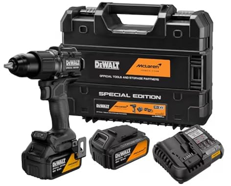 DEWALT McLaren borstlös borrhammare XR 18 V 13 mm 90 Nm färg svart