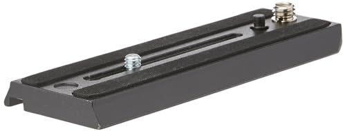 Manfrotto 509PLONG- Zapata rápida para rótula Manfrotto Fluid 509HD, Negro