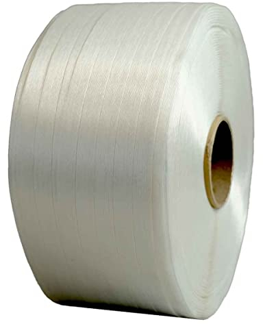 Polyester Gewebeband 19 mm x 600 m - Qualität PRO TECPLAST FF - PET-Textilumreifungsband für schwere Lasten.