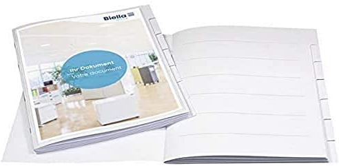 Biella Premium Ordnungsmappe Orga-File #1 für DIN A4 Mappe mit 6 Fächern Sichttasche oben und seitlich offen weiß ideal fürs Büro und die mobile Organisation Offertmappe SWISS MADE