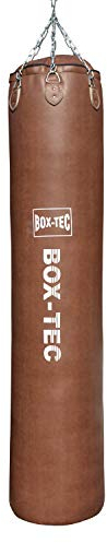BOX-TEC Boxsack Sandsack EL Gigante, Retro, Sondergröße 200x45cm, 70kg, Studioqualität, inkl. Vierpunkt-Kette