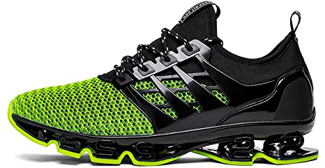 TSIODFO Sneakers for Men Sport Running Shoes Athletic Tennis Walking Shoes Fashion Jogging Sneaker Black Green Size 9.5