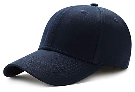 Bakicey Baseball Cap Unisex Outdoor Baseball Cap Kappe Baumwolle Baseball Mützen Erwachsenen Casual Reine Farbe Baseboard Baseballkappe Verstellbar Athletic Baseball Cap Kappe Damen Herren (Marine)