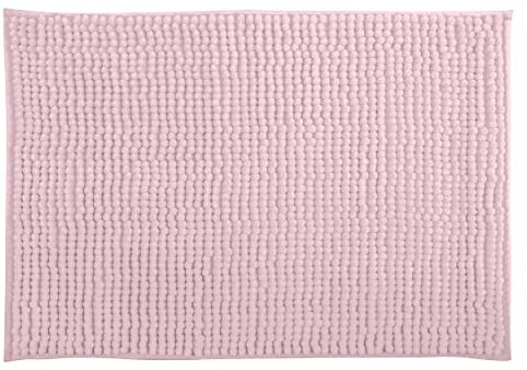 MSV Badteppich Badvorleger Duschvorleger Chenille Hochflor Badematte 50x80 cm – Pastellrosa