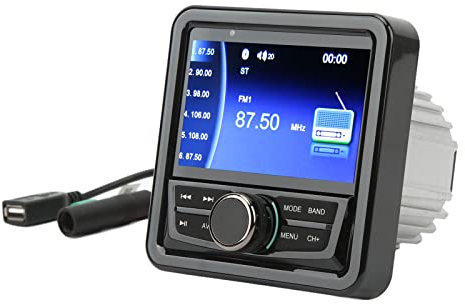 Bluetooth Marine Radio Stereo, Waterproof Digital Media Receiver Boat Stereo with Wireless Remote, Car Stereo Receiver and Speakers Audio Receiver RCA AUX AM FM MP3 MP5 Player