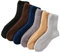 QIGEN LTD 6 Pairs Cosy Bed Socks Mens Fluffy Home Sock Thick Indoor Winter Warm Soft Hot