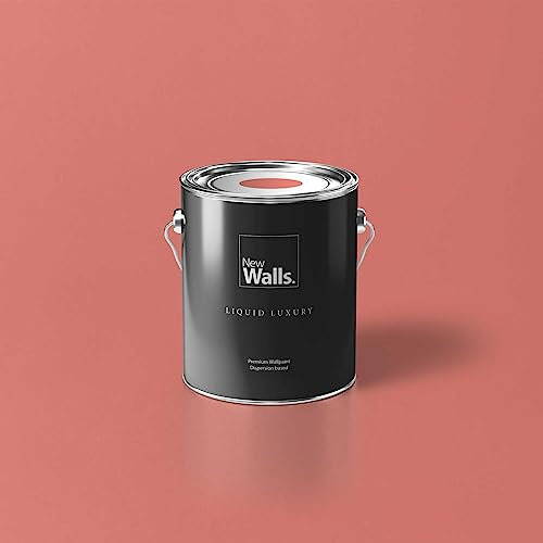New Walls Premium Wandfarbe Pink, Orange Liquid Luxury Dispersionsfarbe für Innenräume – 2,5 L