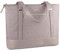 VANKEAN Laptop Tote Bag for Women, 16 Inch Waterproof Computer Shoulder Bag with USB Port, Large Office Tote Bag for Work, Lightweight Handbag for Business/Travel/, Quilted Pink