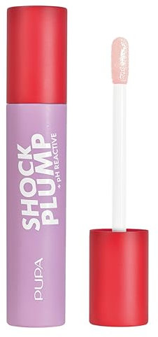 Pupa Gloss Labbra Shock Plump Volumizzante Istantaneo - Labbra più Carnose e Rimpolpate a Lungo, Attivi Termo-Crio (Peperoncino e Mentolo) Texture Super Glossy - (Colore 001 Pure Kiss pH Reactive)