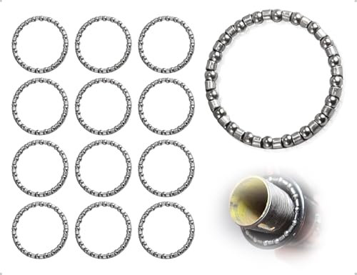 AOYEGIC 12 Piezas de rodamientos de Bolas para Bicicleta,rodamientos de Bolas para Jaula de Rueda Delantera con Anillo de Bolas,rodamientos de Bolas giratorios para pedalier(40 mm)