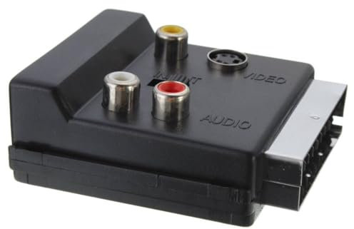 System-S SCART Converter 21P Macho a Hembra RCA 3 Pines S-Video Hembra Adaptador