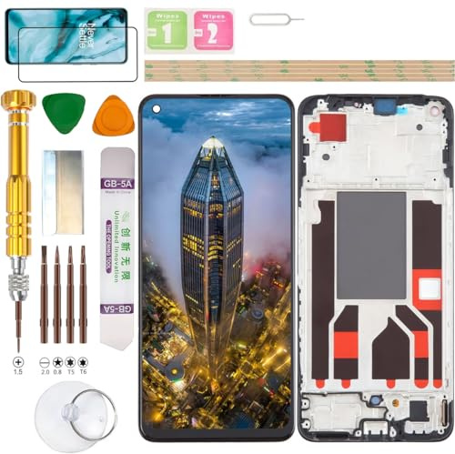 Gadget Troops Conjunto de pantalla LCD (sin huellas dactilares) para OPPO RENO8 5G (Reno 8 5G) CPH2359 Kit de repuesto de pantalla