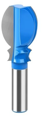 KAPQIN 1PC 12mm 1/2in Shank Special Architectural Handrail Molding Router Bit Woodworking Cutter Milling For Wood Bit Face Mill(12X45mm)