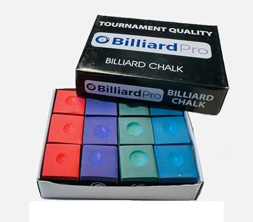 12 Pieces / BOX of MIXED Billiard Pro Snooker or Pool Cue Tip Chalks