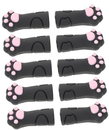 FRCOLOR 10piezas Fundas Protectoras de Silicona para Pinzas y Tijeras de Manicura Lindas Fundas Forma de Pata de Gato para Herramientas de Pedicura y Uñas