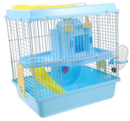 MOTHNUR Castle Design Hamster Cage with Water Bottle and Slide Wheel Portable Dwarf Hamster Travel Carrier for Small Mice Luxury Cozy House for Active Pets Easy to Clean and Feed