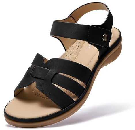 Littleplum Sandales Plats Femme Été Confortable Plate Chaussures