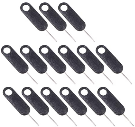 AUTSUPPL Pinzas para Extracción de Tarjetas Sim, 15 Piezas de Aguja de Aleación de Aluminio, Herramienta Portátil para Móviles y Tablets, Compatible Teléfonos y Dispositivos Electrónicos