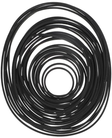 Toddmomy Correa de Caucho Plano para Reparación de Grabadoras y Unidad DVD, 30 Piezas de 1.2 Mm Grosor y 25-135 Mm Tamaño, Correa de Transmisión Flexible y Silenciosa para Mantenimiento